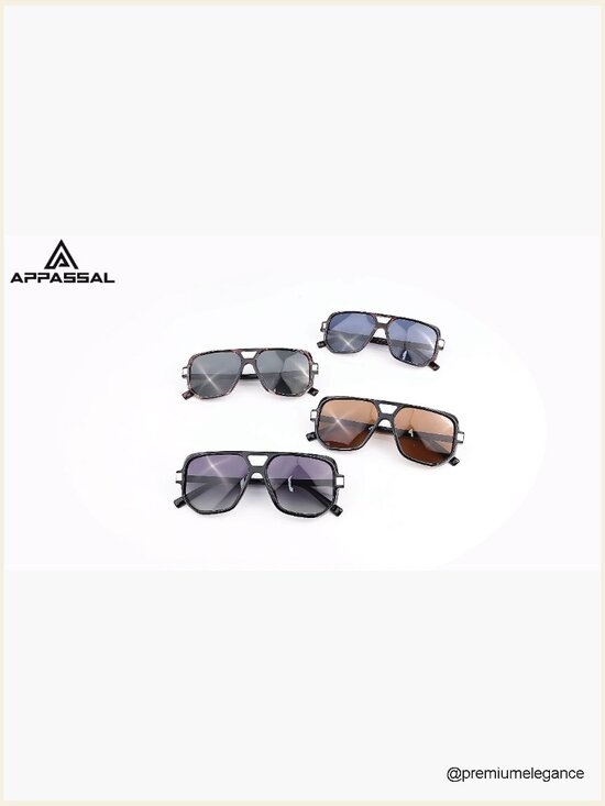 Retro Square Aviator Sunglasses 90s Oversized Polarized Unisex Shades main image 5